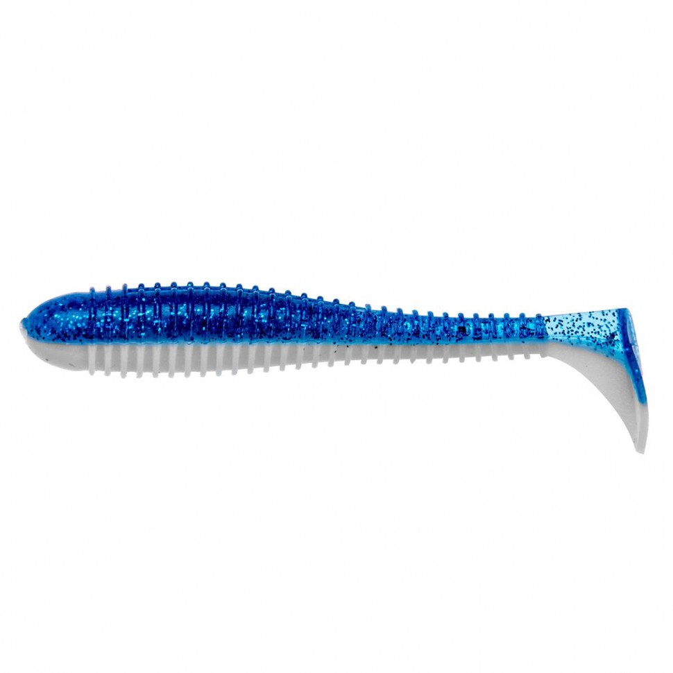 Виброхвост Helios Catcher 2,75"/7 см, цвет Blue Sparkles & White 7 шт HS-1-026 , 